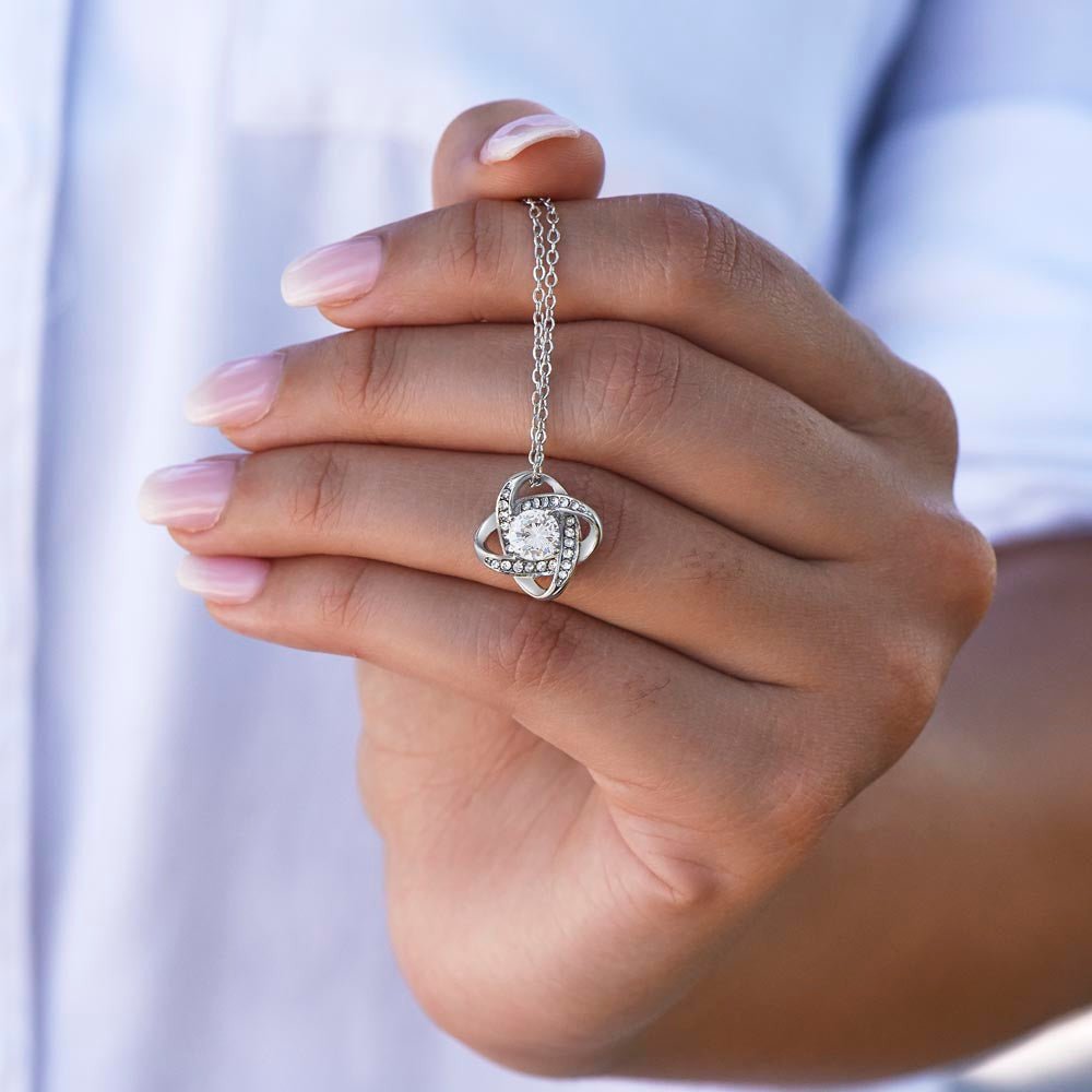 14K Weißgold Halskette - An meine Mama - mit echter Rose - paviyo