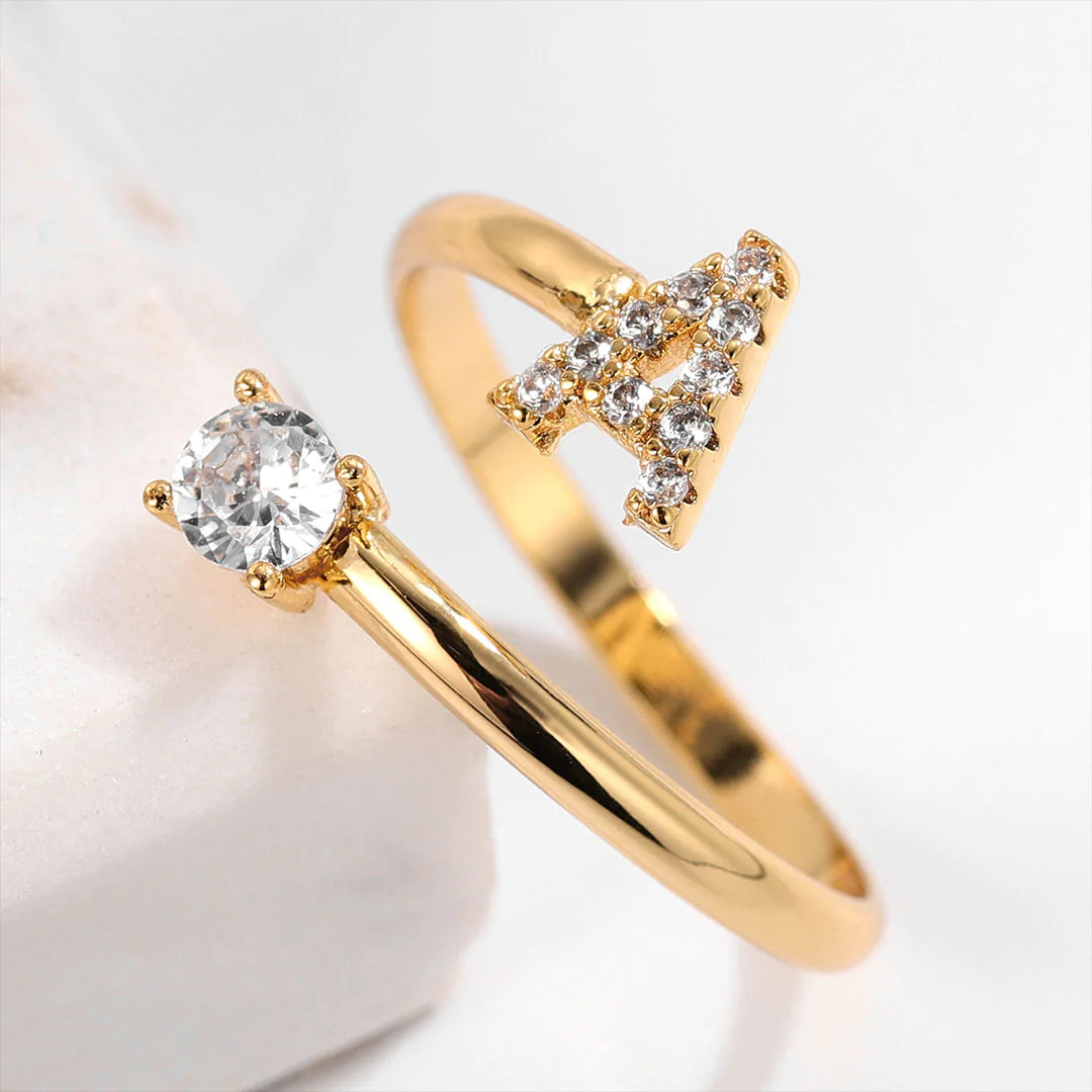 Zirkonia Initialien Ring