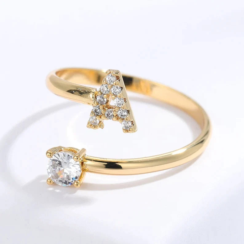 Zirkonia Initialien Ring