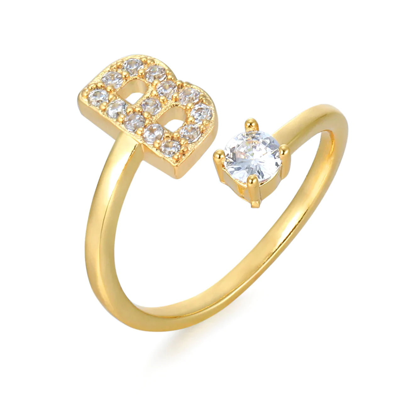 Zirkonia Initialien Ring