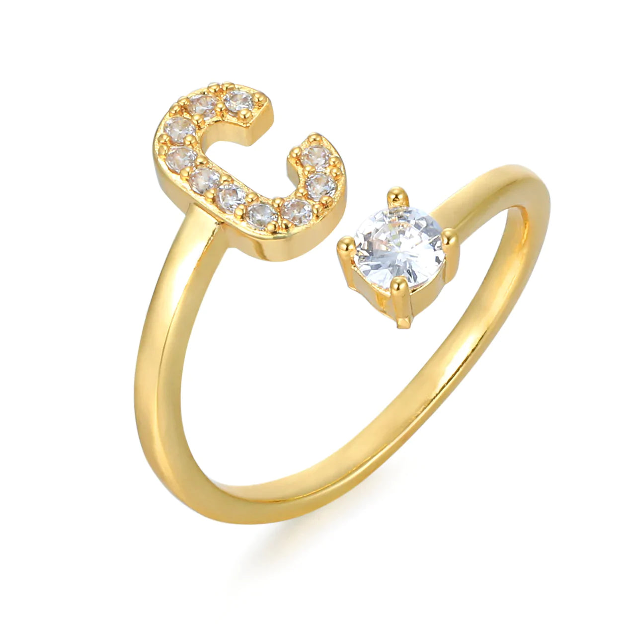 Zirkonia Initialien Ring