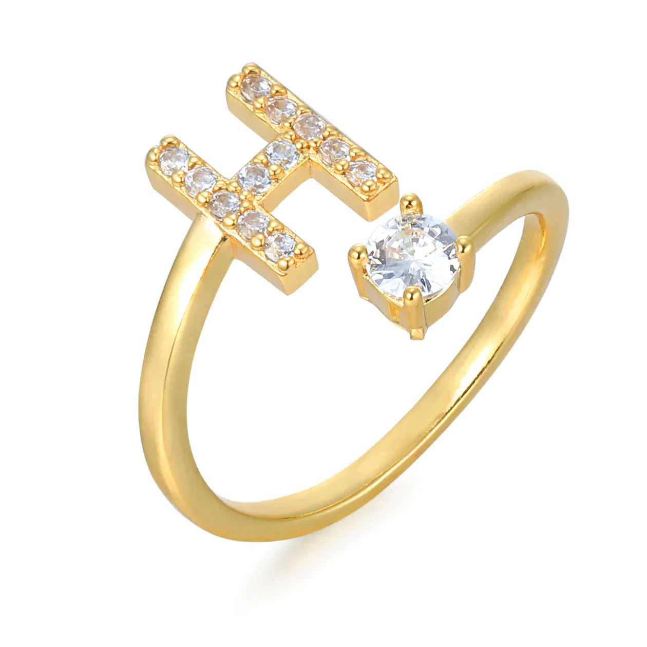 Zirkonia Initialien Ring