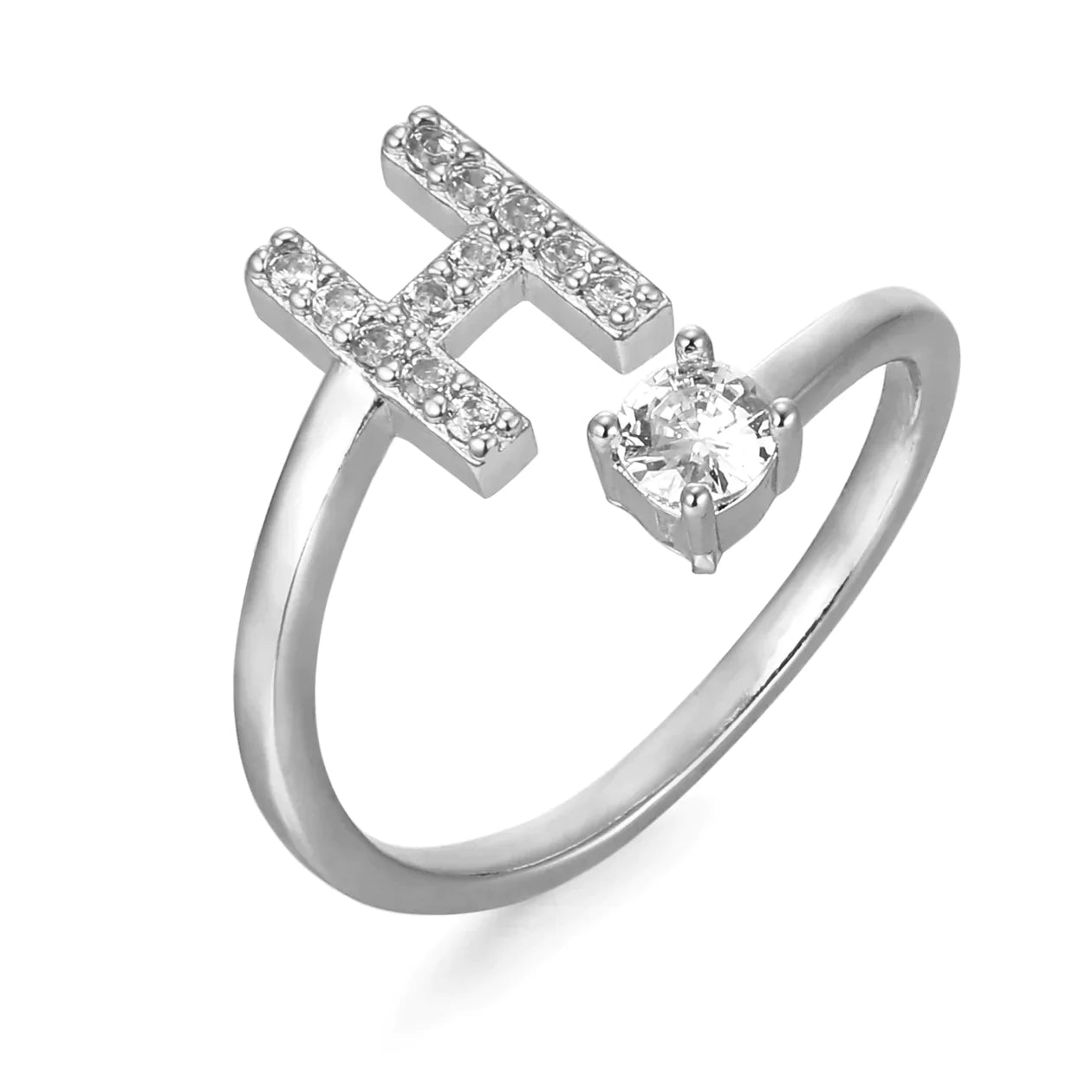 Zirkonia Initialien Ring