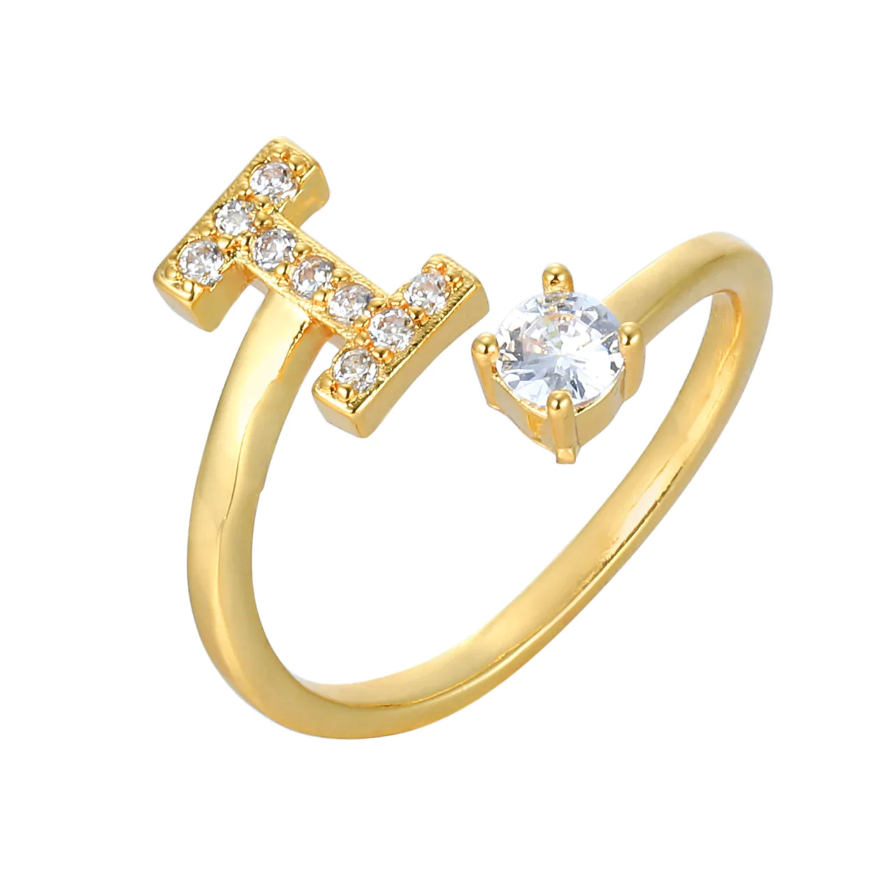 Zirkonia Initialien Ring