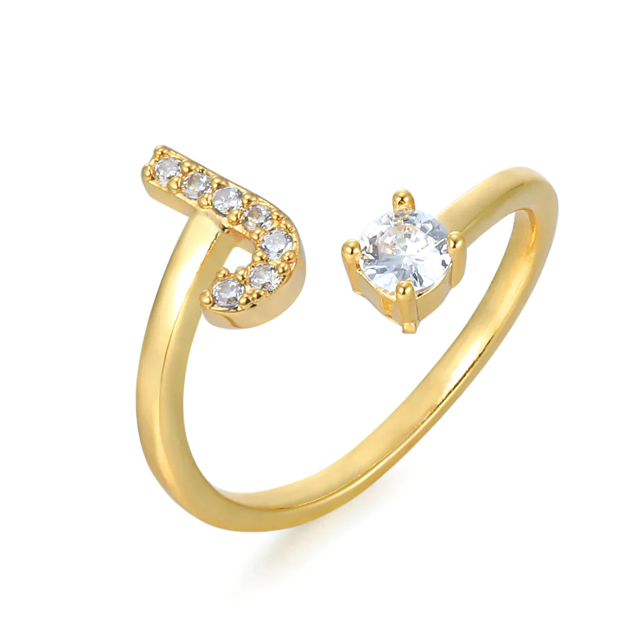 Zirkonia Initialien Ring