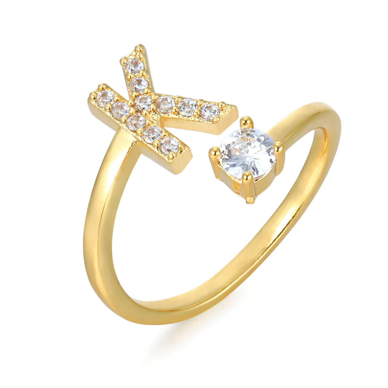 Zirkonia Initialien Ring