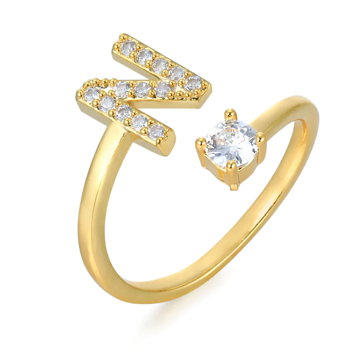 Zirkonia Initialien Ring