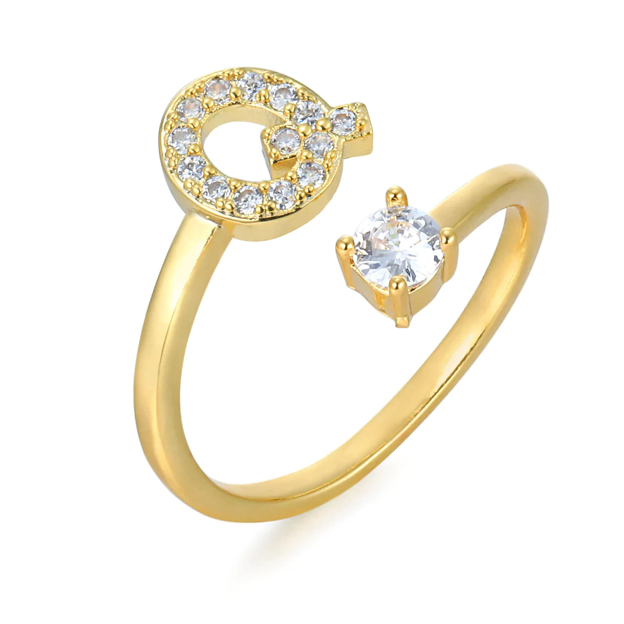 Zirkonia Initialien Ring