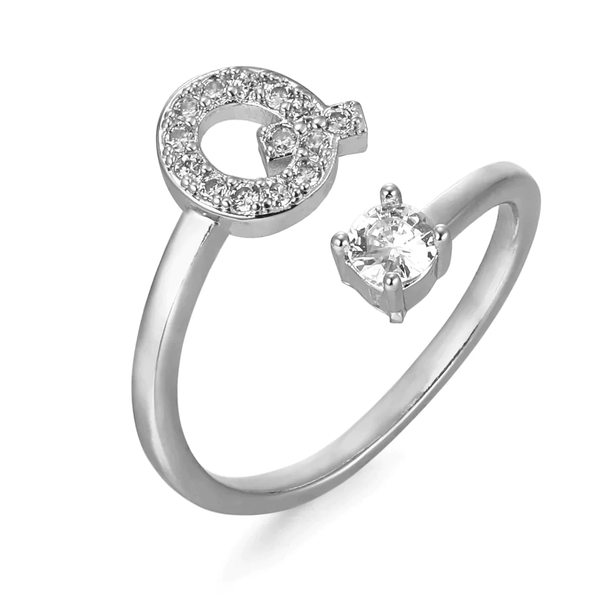 Zirkonia Initialien Ring
