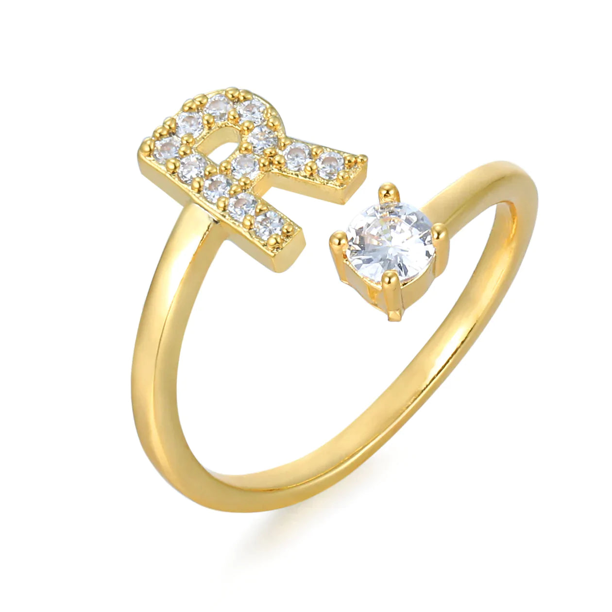 Zirkonia Initialien Ring