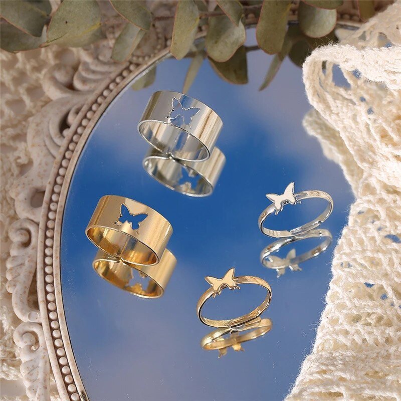 Schmetterlings Partner Ring - paviyo