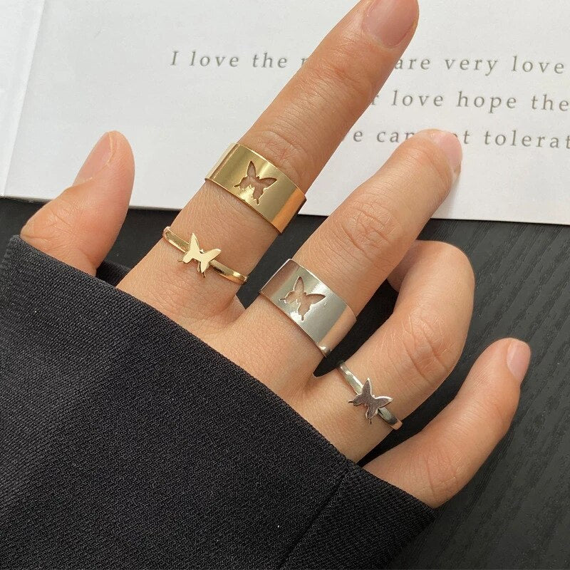 Schmetterlings Partner Ring - paviyo