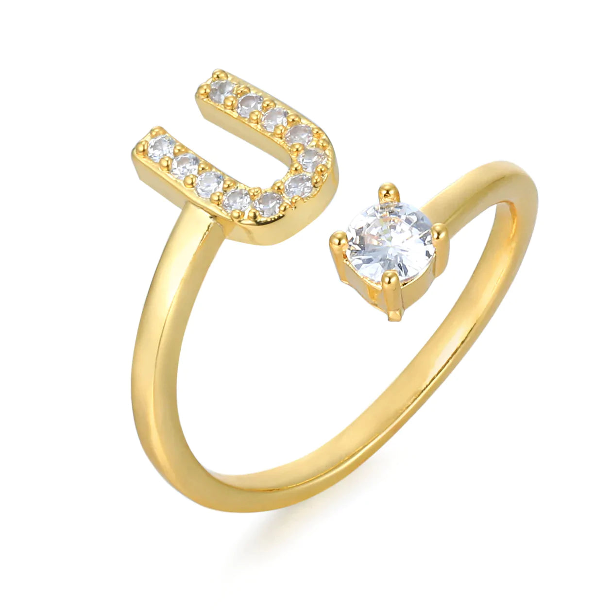 Zirkonia Initialien Ring