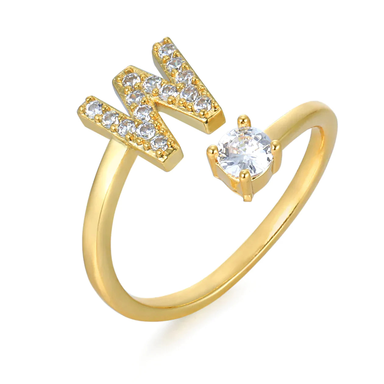Zirkonia Initialien Ring