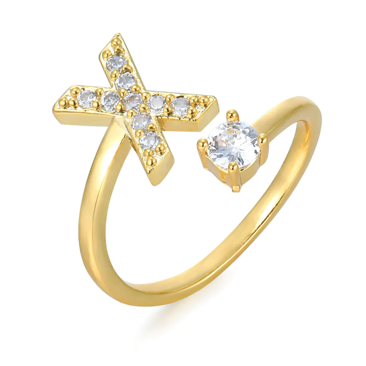 Zirkonia Initialien Ring