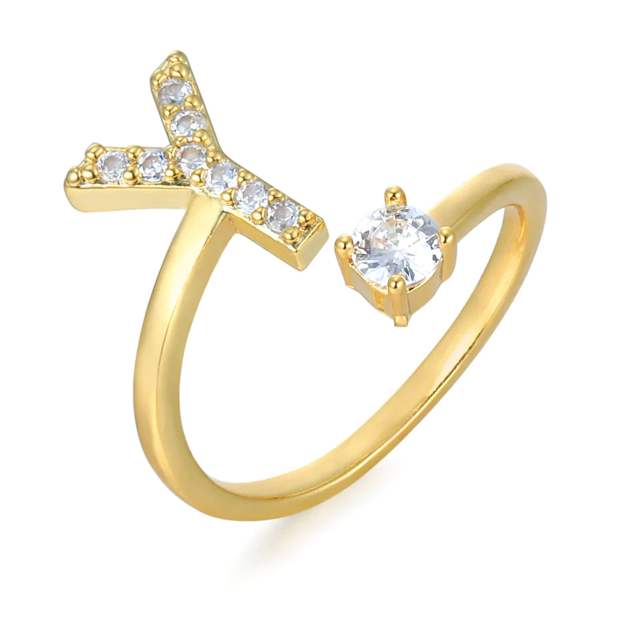 Zirkonia Initialien Ring