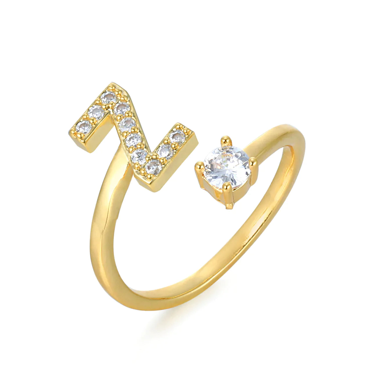Zirkonia Initialien Ring