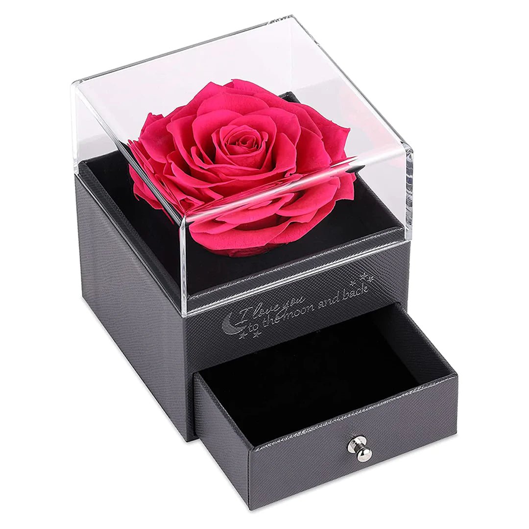 Geschenkbox mit echter Rose - paviyo