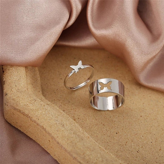 Schmetterlings Partner Ring - paviyo