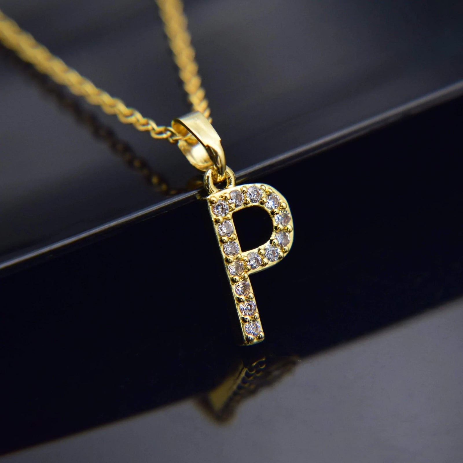 Zirkonia Buchstaben Halskette - paviyo