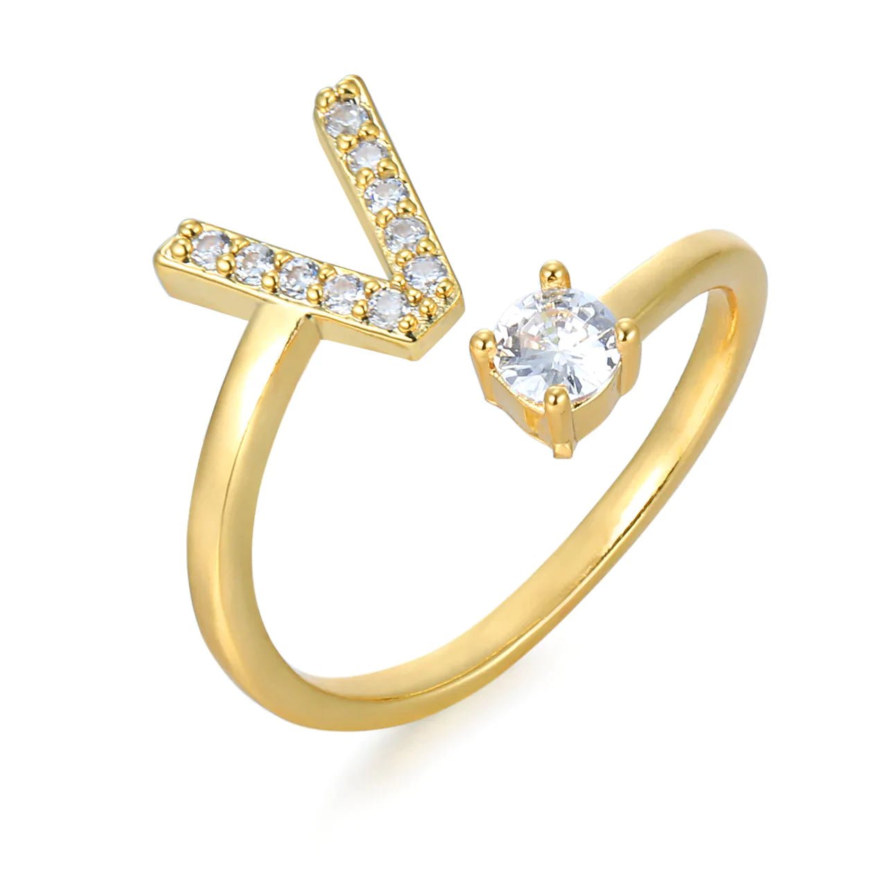 Zirkonia Initialien Ring - paviyo